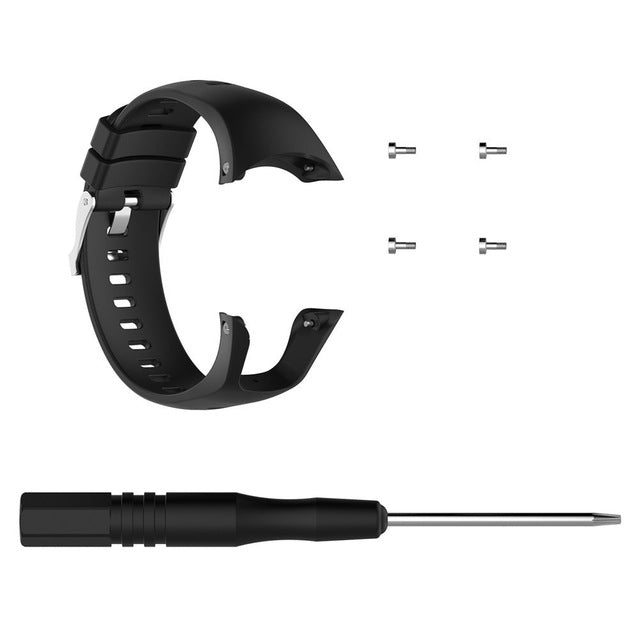 Silicone  Watch Band for SUUNTO Trainer Wrist HR(Black) -  by PMC TechLife | Online Shopping South Africa | PMC TechLife | Buy Now Pay Later Mobicred