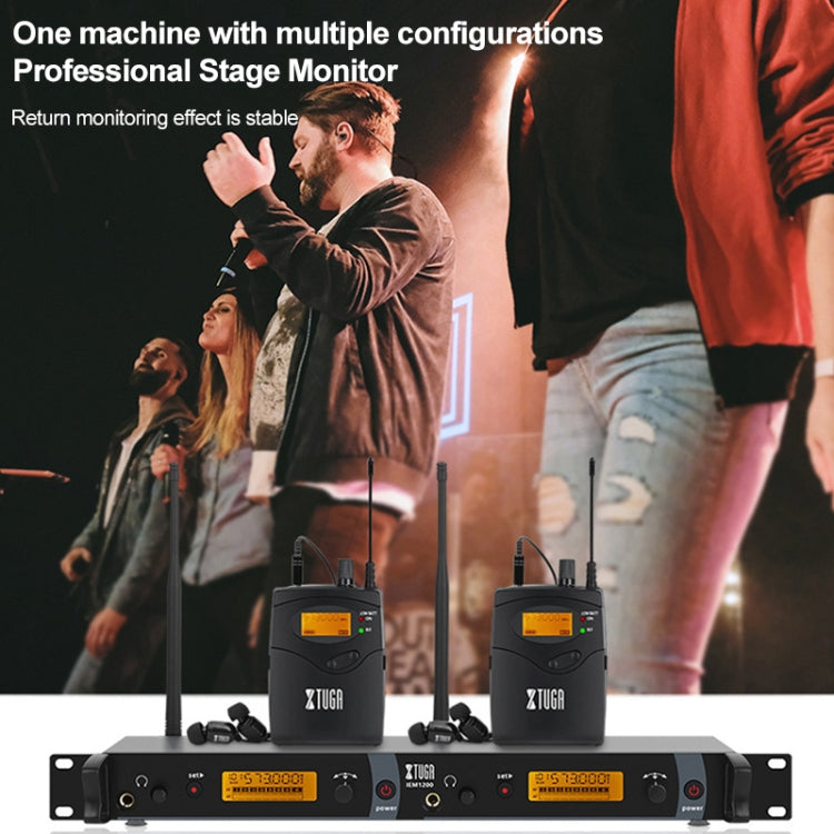 XTUGA IEM1200 Wireless Transmitter 8 Bodypack Stage Singer In-Ear Monitor System(EU Plug) - Microphone by XTUGA | Online Shopping South Africa | PMC TechLife