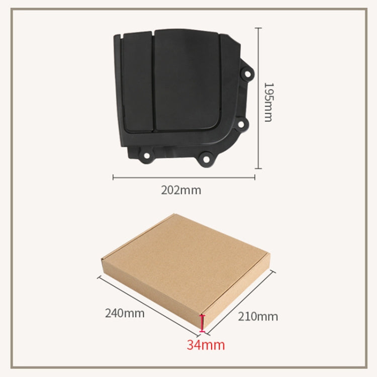 For BMW 3 Series E93 Left Driving Car Convertible Rear Platform Left Hinge Cover Folding Cover 5437 7174 545(Black) - Others by PMC TechLife | Online Shopping South Africa | PMC TechLife