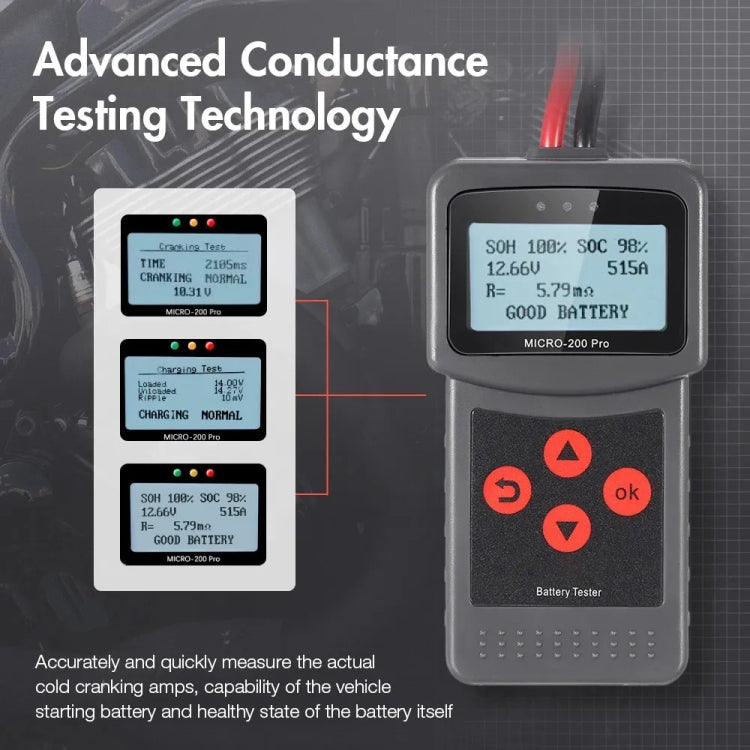 MICRO-200 PRO Car Battery Tester Battery Internal Resistance Life Analyzer, Nordic Version - Code Readers & Scan Tools by PMC Jewellery | Online Shopping South Africa | PMC Jewellery