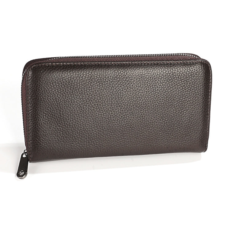 KB196 Top-grain Leather Large Capacity Multi-function 36-Bit Anti-magnetic RFID Organ Card Package Wallet(Coffee) - Antimagnetic RFID Package by PMC TechLife | Online Shopping South Africa | PMC TechLife | Buy Now Pay Later Mobicred