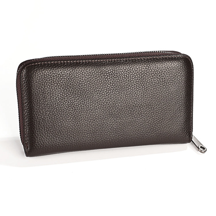 KB196 Top-grain Leather Large Capacity Multi-function 36-Bit Anti-magnetic RFID Organ Card Package Wallet(Coffee) - Antimagnetic RFID Package by PMC TechLife | Online Shopping South Africa | PMC TechLife | Buy Now Pay Later Mobicred