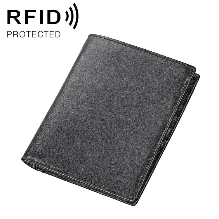8235 Antimagnetic RFID Multi-function Crazy Horse Texture Leather Wallet Passport Bag(Black) - Antimagnetic RFID Package by PMC TechLife | Online Shopping South Africa | PMC TechLife | Buy Now Pay Later Mobicred