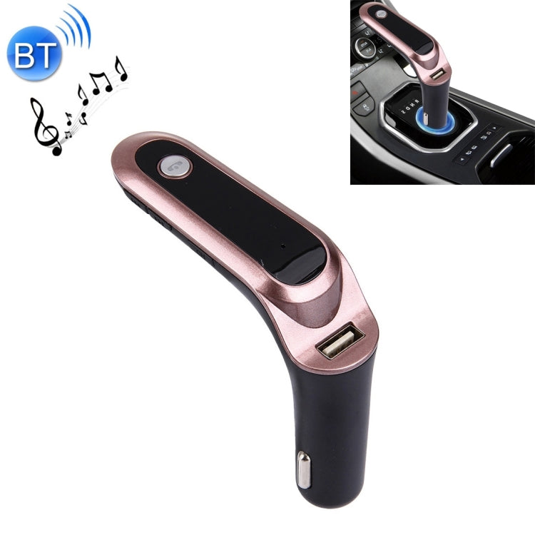 CARS7 Bluetooth Car Charger with Digital Display for Mobile Phone(Rose Gold) - Car Charger by PMC Jewellery | Online Shopping South Africa | PMC Jewellery