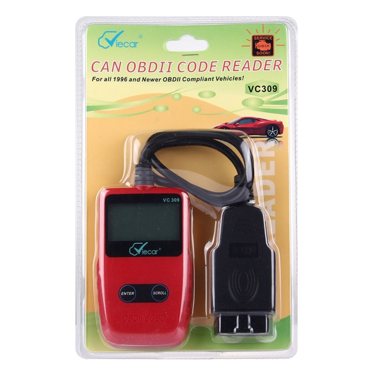 Viecar CV309 OBDII EOBD Car Diagnostic Tool Code Scanner Fault Reader(Red) - free shipping - PMC TechLife - Order now!