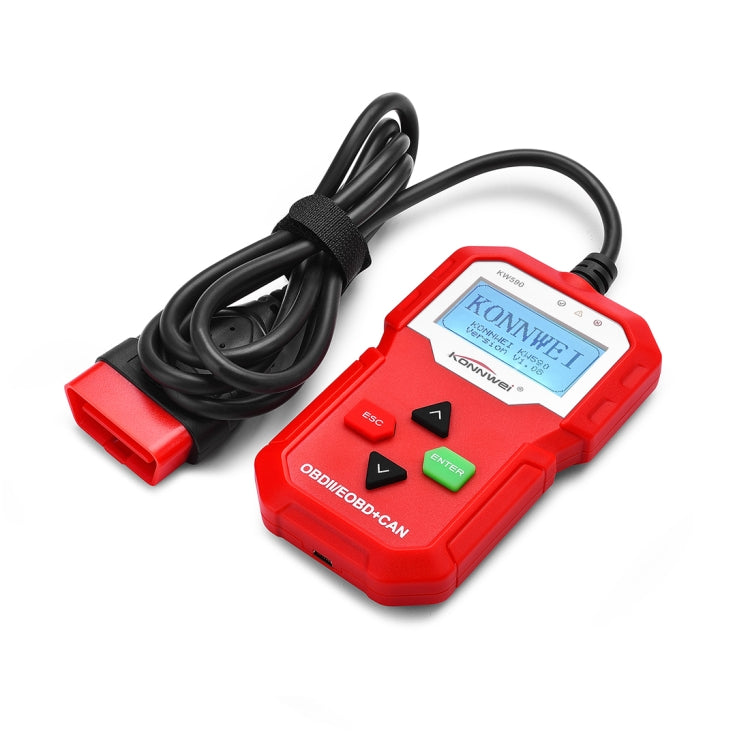 KONNWEI KW590 Mini OBDII Car Auto Diagnostic Scan Tools Auto Scan Adapter Scan Tool (Can Only Detect 12V Gasoline Car)(Red) - Code Readers & Scan Tools by KONNWEI | Online Shopping South Africa | PMC Jewellery | Buy Now Pay Later Mobicred