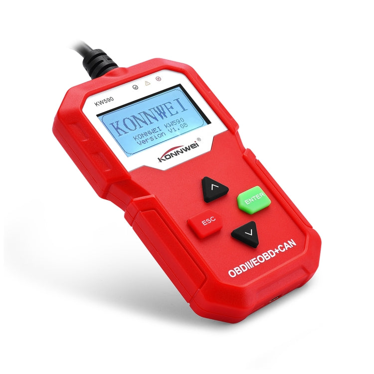 KONNWEI KW590 Mini OBDII Car Auto Diagnostic Scan Tools Auto Scan Adapter Scan Tool (Can Only Detect 12V Gasoline Car)(Red) - Code Readers & Scan Tools by KONNWEI | Online Shopping South Africa | PMC Jewellery | Buy Now Pay Later Mobicred