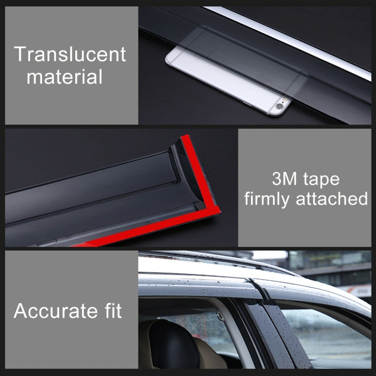 4 PCS Window Sunny Rain Visors Awnings Sunny Rain Guard for Ford Focus 2012-2018 Version Sedan - Window Foils & Solar Protection by PMC Jewellery | Online Shopping South Africa | PMC Jewellery