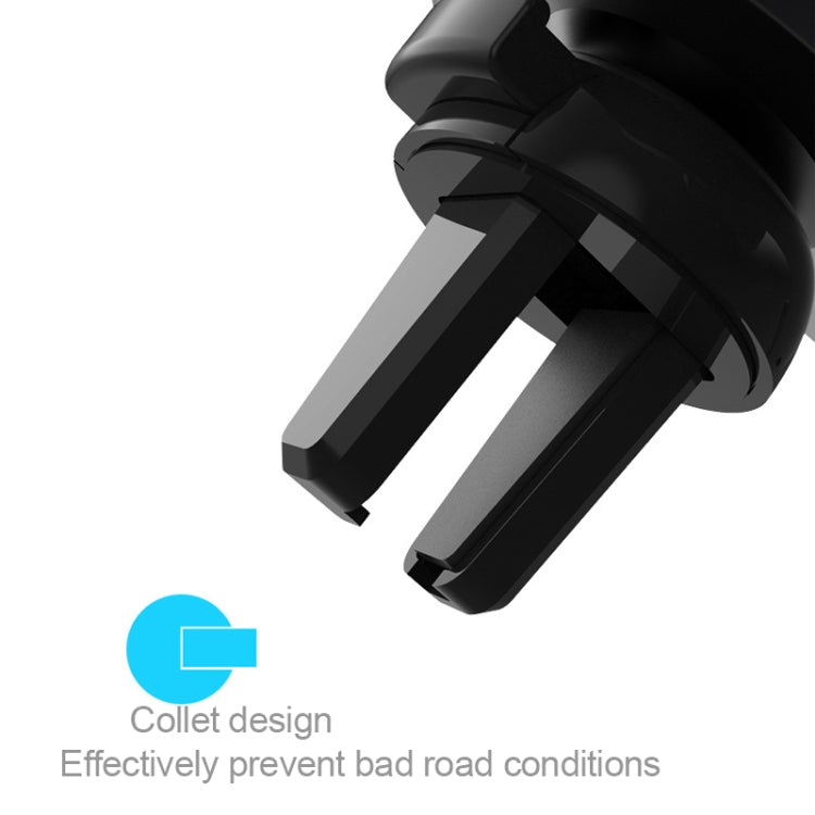 Litchi Texture Gravity Car Mount Phone Holder (Black) - Car Holders by PMC TechLife | Online Shopping South Africa | PMC TechLife
