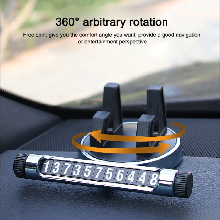 Multi-function Car Instrument Panel Mobile Phone Holder Temporary Parking Card(Blue) - Car Holders by PMC TechLife | Online Shopping South Africa | PMC TechLife