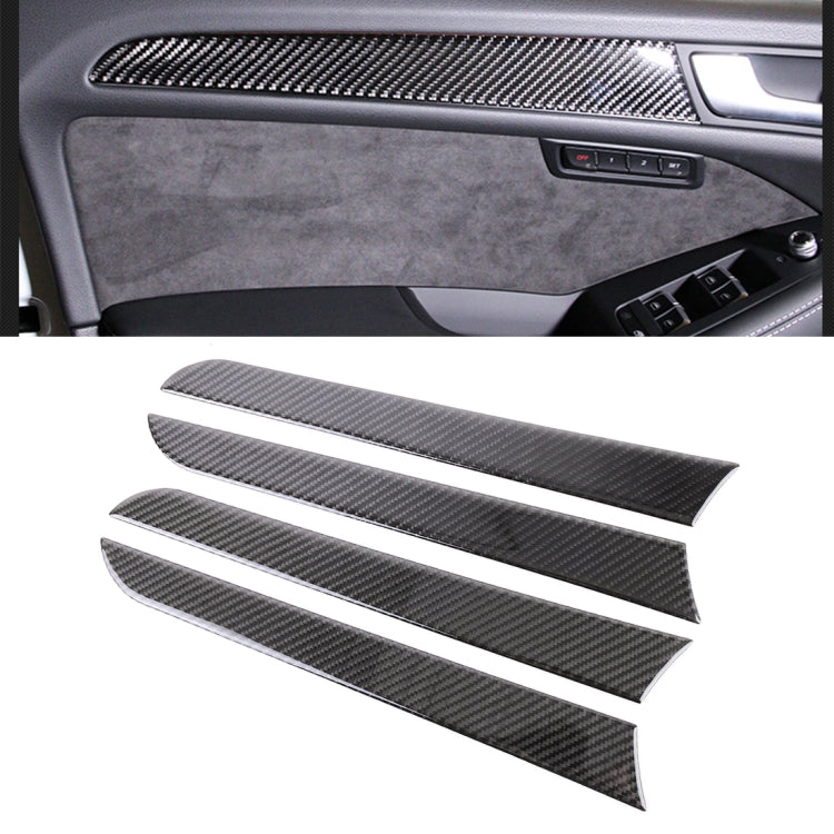 4 PCS Car Carbon Fiber Inner Door Panel Decorative Sticker for Audi A4L / A5 / Q5 - Car Interior Mouldings by PMC TechLife | Online Shopping South Africa | PMC TechLife