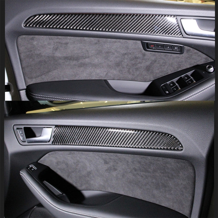 4 PCS Car Carbon Fiber Inner Door Panel Decorative Sticker for Audi A4L / A5 / Q5 - Car Interior Mouldings by PMC TechLife | Online Shopping South Africa | PMC TechLife