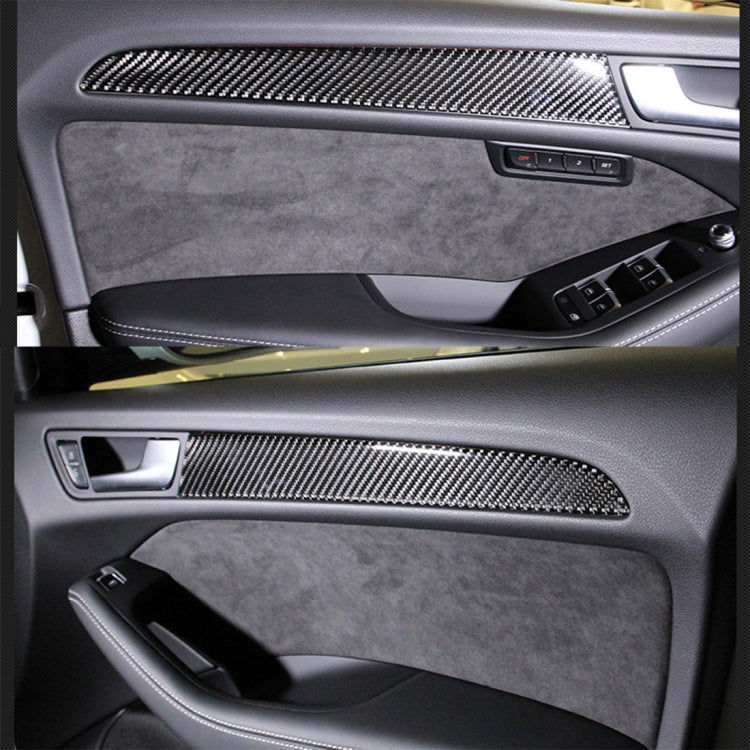 4 PCS Car Carbon Fiber Inner Door Panel Decorative Sticker for Audi A4L / A5 / Q5 - Car Interior Mouldings by PMC Jewellery | Online Shopping South Africa | PMC Jewellery
