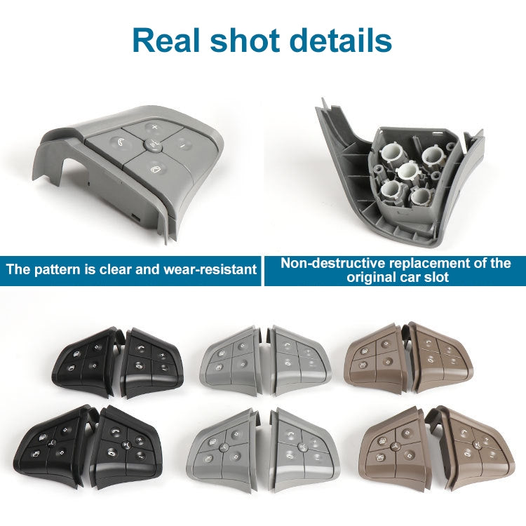 Car Left Side 5-button Steering Wheel Switch Buttons Panel 1648200010 for Mercedes-Benz W164, Left Driving (Black) - free shipping - PMC TechLife - Order now!