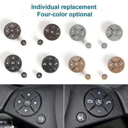 1 Pair Car Steering Wheel Switch Buttons Panel for Mercedes-Benz W204 2007-2014, Left Driving(Beige) - Car Switches by PMC Jewellery | Online Shopping South Africa | PMC Jewellery