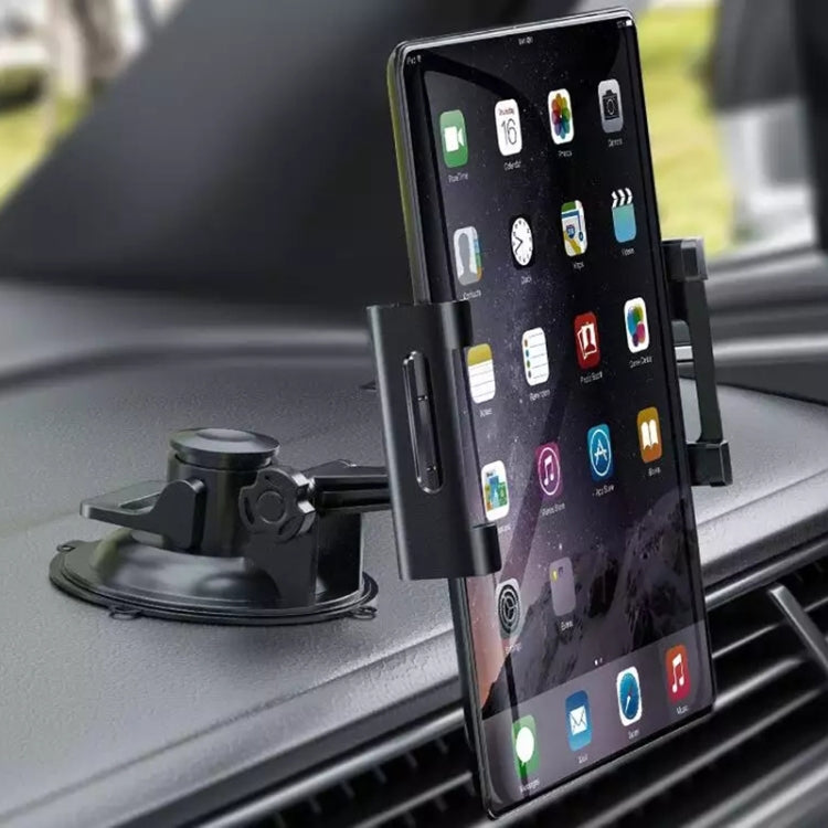 Car Dashboard Tablet Holder PU Suction Cup Windshield Bracket + Tray - free shipping - PMC TechLife - Order now!