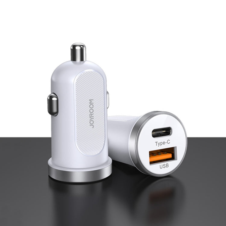 JOYROOM C-A08 30W Mini PD+QC3.0 Dual-port Smart Car Charger (White) - Car Charger by JOYROOM | Online Shopping South Africa | PMC Jewellery