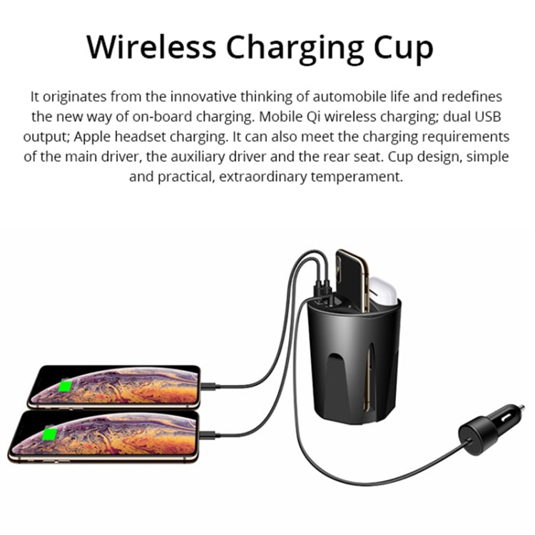 X9A Car QI Standard Charging Cup Wireless Fast Charger - Car Charger by PMC Jewellery | Online Shopping South Africa | PMC Jewellery