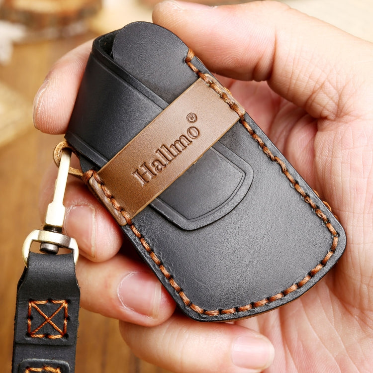 Hallmo Car Cowhide Leather Key Protective Cover Key Case for Volkswagen Golf 8(Blue) - free shipping - PMC TechLife - Order now!