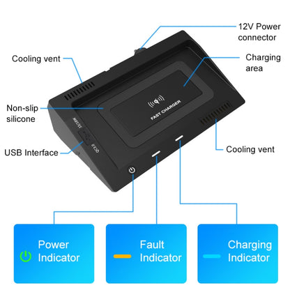 HFC-1031 Car Qi Standard Wireless Charger 10W Quick Charging for Volkswagen Teramont 2018-2020, Left Driving - Wireless Charging Pads by PMC Jewellery | Online Shopping South Africa | PMC Jewellery