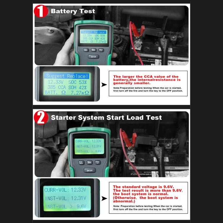 DUOYI DY2015A Car 12V 24V Digital CCA Load Battery Charging Digital Capacity Tester - Electronic Test by DUOYI | Online Shopping South Africa | PMC Jewellery | Buy Now Pay Later Mobicred