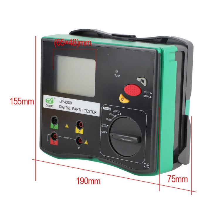 DUOYI DY4200 Car Higher Accuracy Digital Ground Resistance Tester - Electronic Test by DUOYI | Online Shopping South Africa | PMC Jewellery | Buy Now Pay Later Mobicred