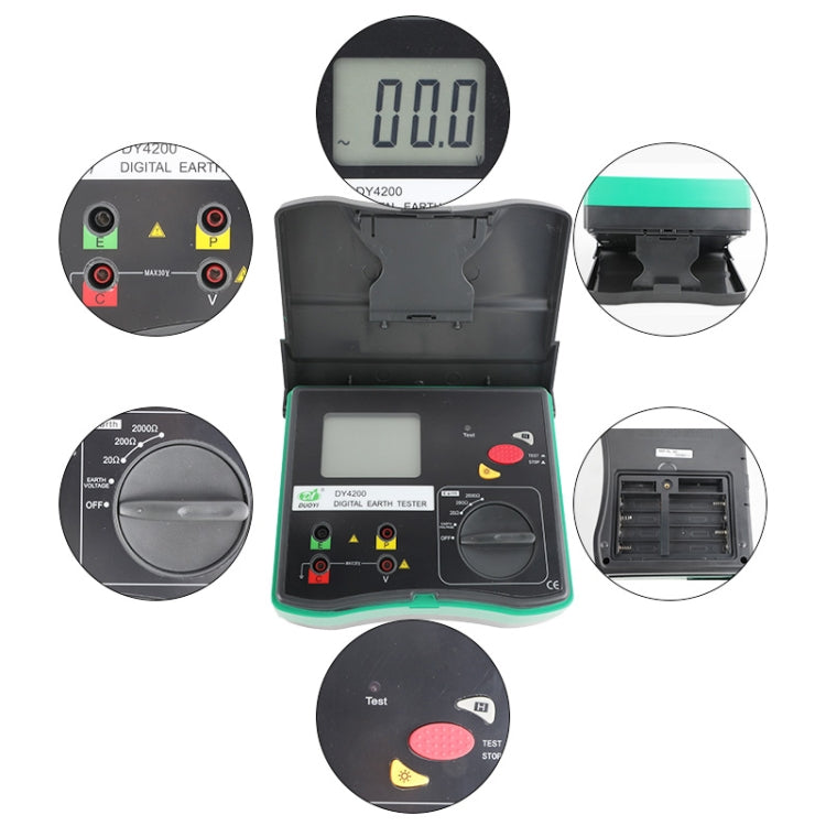 DUOYI DY4200 Car Higher Accuracy Digital Ground Resistance Tester - Electronic Test by DUOYI | Online Shopping South Africa | PMC Jewellery | Buy Now Pay Later Mobicred