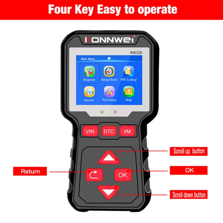 KONNWEI KW320 Car OBD2 Fault Diagnosis Tool - Code Readers & Scan Tools by KONNWEI | Online Shopping South Africa | PMC Jewellery | Buy Now Pay Later Mobicred