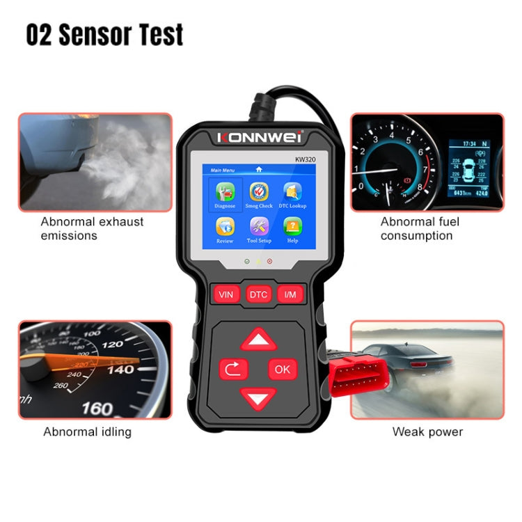 KONNWEI KW320 Car OBD2 Fault Diagnosis Tool - Code Readers & Scan Tools by KONNWEI | Online Shopping South Africa | PMC Jewellery | Buy Now Pay Later Mobicred