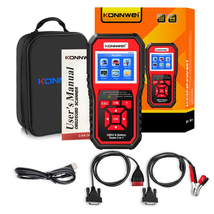 KONNWEI KW870 2 in 1 Car OBD2 Fault Diagnosis + Battery Tester - Code Readers & Scan Tools by KONNWEI | Online Shopping South Africa | PMC Jewellery | Buy Now Pay Later Mobicred