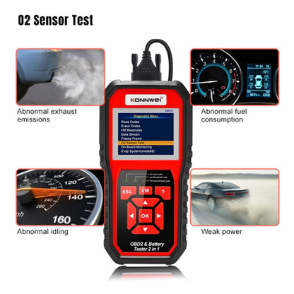 KONNWEI KW870 2 in 1 Car OBD2 Fault Diagnosis + Battery Tester - Code Readers & Scan Tools by KONNWEI | Online Shopping South Africa | PMC Jewellery | Buy Now Pay Later Mobicred