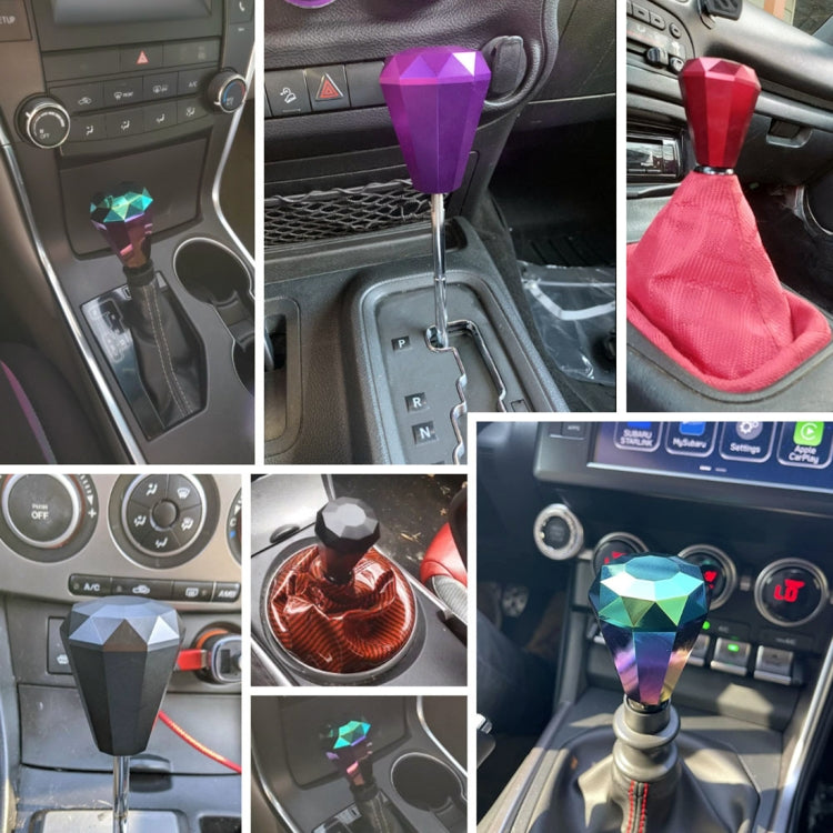 Universal Car Diamond Shape Metal Gear Shift Knob (Black) - Shift Knob by PMC TechLife | Online Shopping South Africa | PMC TechLife
