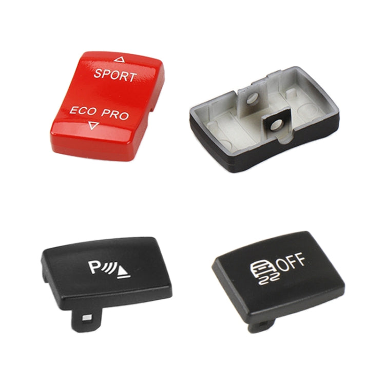 For BMW 3 Series Left Driving Car Central Control Multi-function Radar Button 6131 9252 912(Red) - Car Switches by PMC TechLife | Online Shopping South Africa | PMC TechLife