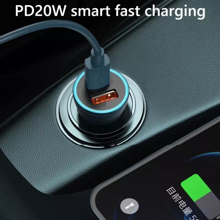2pcs PD 20W Aluminum Alloy Dual Interface Car Fast Charger (Red) - Car Charger by PMC TechLife | Online Shopping South Africa | PMC TechLife