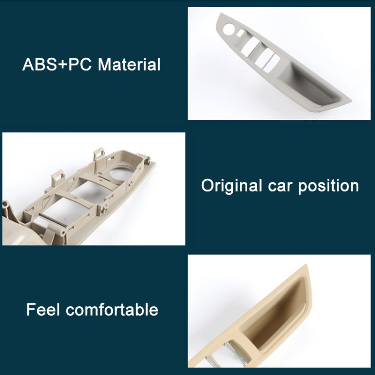 For BMW F10 2011-2017 Right Driving Car Door Window Lift Switch Trim Panel (Beige) - free shipping - PMC TechLife - Order now!