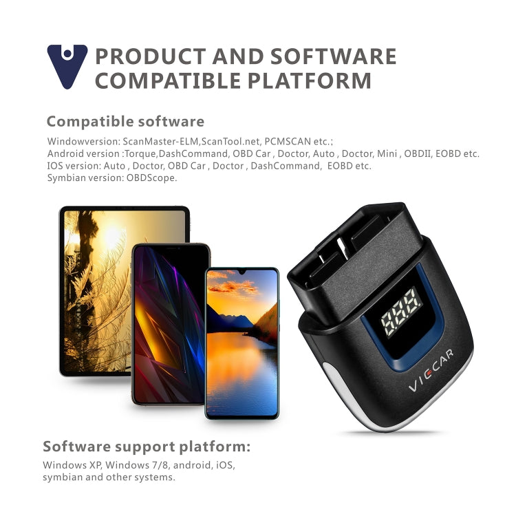 Viecar VP001 Car Mini OBD Fault Detector V2.2 Bluetooth Diagnostic Tool - Code Readers & Scan Tools by PMC Jewellery | Online Shopping South Africa | PMC Jewellery