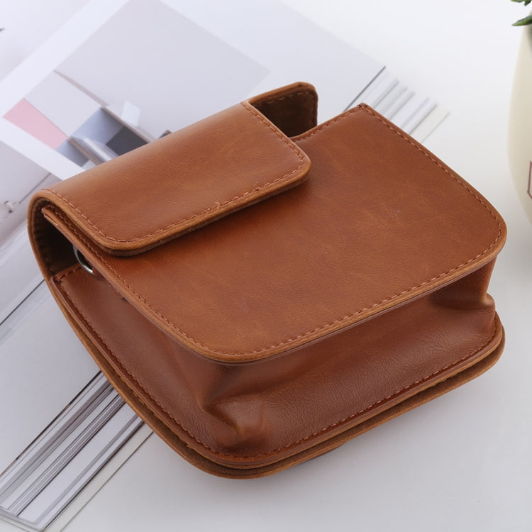 Retro Style Full Body Camera PU Leather Case Bag with Strap for FUJIFILM instax mini 9 / mini 8+ / mini 8(Brown) - Leather Bag by PMC TechLife | Online Shopping South Africa | PMC TechLife | Buy Now Pay Later Mobicred