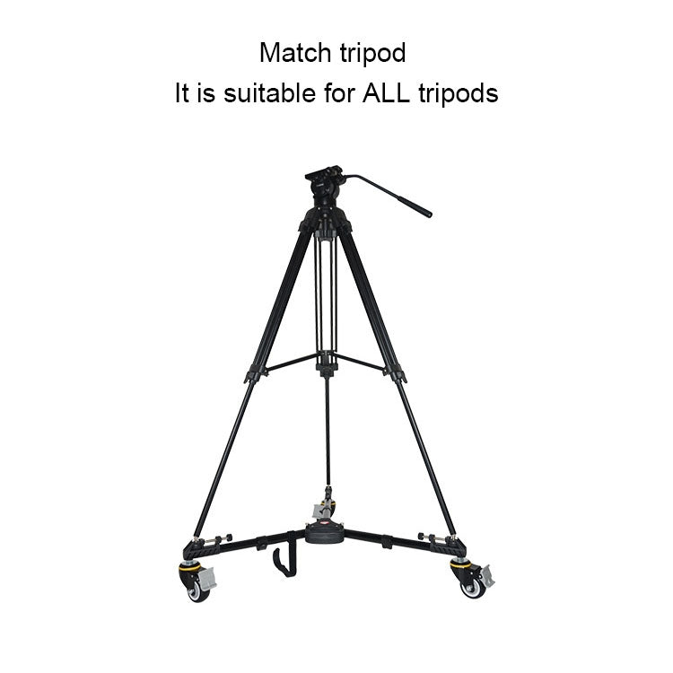 Kingjoy VX-600D Aluminium Alloy Camera Big Foot Wheel Tripod Pulley Base - Other Accessories by PMC TechLife | Online Shopping South Africa | PMC TechLife