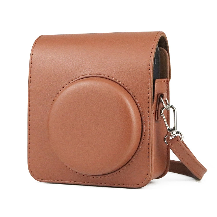 Full Body Camera Retro PU Leather Case Bag with Strap for FUJIFILM instax mini 40 (Brown) - Leather Bag by PMC TechLife | Online Shopping South Africa | PMC TechLife