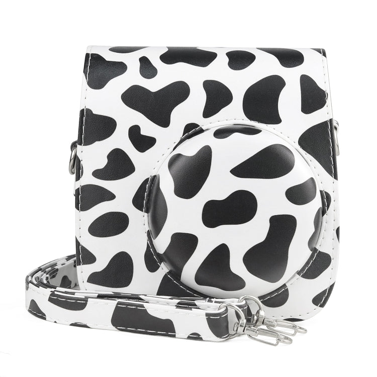 Milk Cow Full Body PU Leather Case Camera  Bag with Strap for FUJIFILM instax mini 7+ - Leather Bag by PMC TechLife | Online Shopping South Africa | PMC TechLife