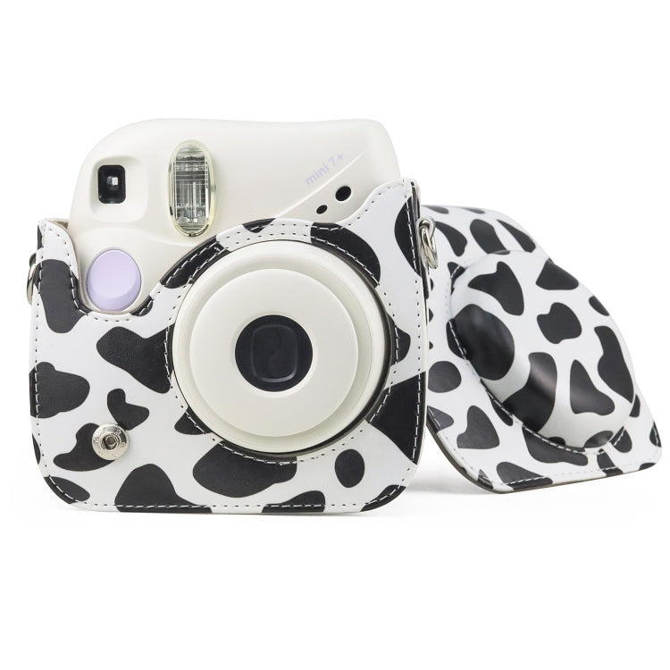 Milk Cow Full Body PU Leather Case Camera  Bag with Strap for FUJIFILM instax mini 7+ - Leather Bag by PMC TechLife | Online Shopping South Africa | PMC TechLife