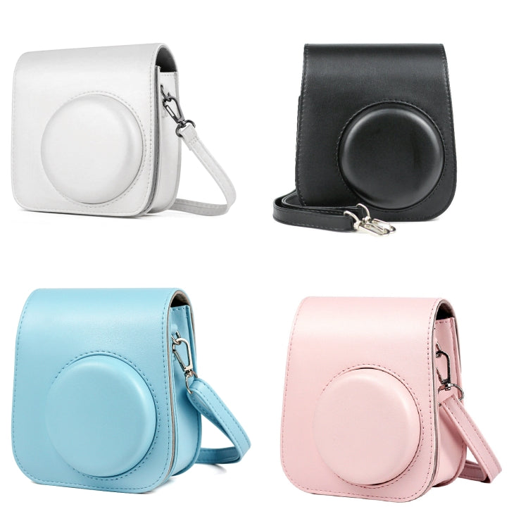 Solid Color Full Body Camera Leather Case Bag with Strap for FUJIFILM Instax mini 11 (White) - free shipping - PMC TechLife - Order now!
