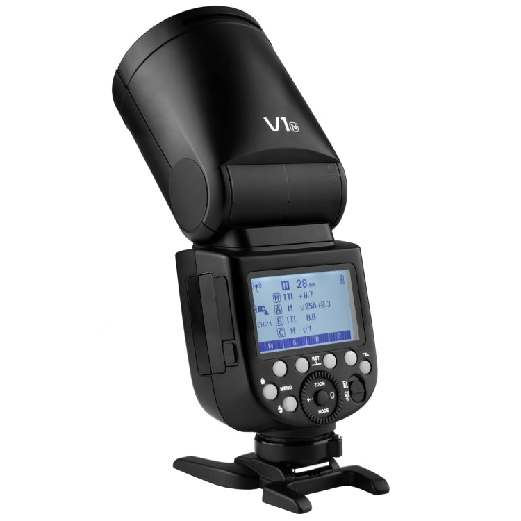 Godox V1N Round Head TTL Flash Speedlite for Nikon (Black) - Shoe Mount Flashes by Godox | Online Shopping South Africa | PMC Jewellery | Buy Now Pay Later Mobicred