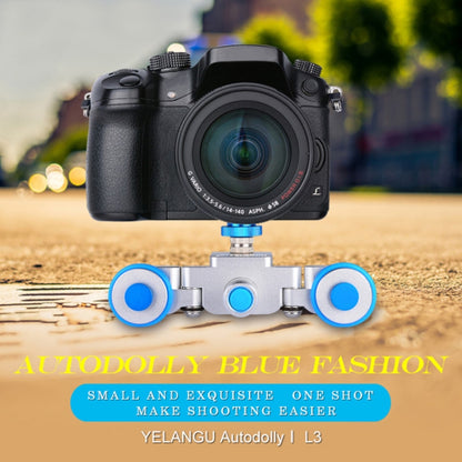 YELANGU L3 Camera Wheels Autodolly Electric Track Slider Car, Load: 6kg (Blue) - Camera Dolly by YELANGU | Online Shopping South Africa | PMC Jewellery | Buy Now Pay Later Mobicred