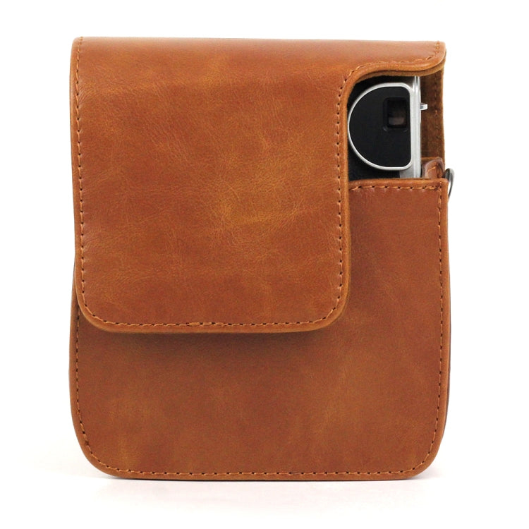PU Leather Camera Protective bag for FUJIFILM Instax Mini 90 Camera, with Adjustable Shoulder Strap(Brown) - free shipping - PMC TechLife - Order now!