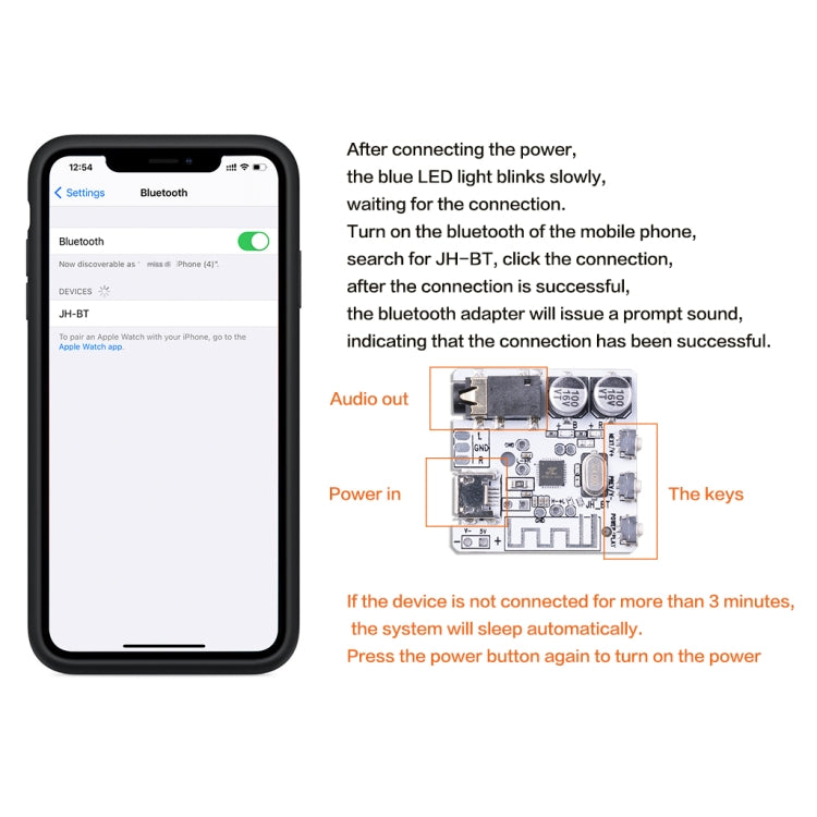 6966 DIY Bluetooth 5.0 Audio Receiver Board Module MP3 Lossless Player Wireless Stereo Music Amplifier Module (Black) - free shipping - PMC TechLife - Order now!