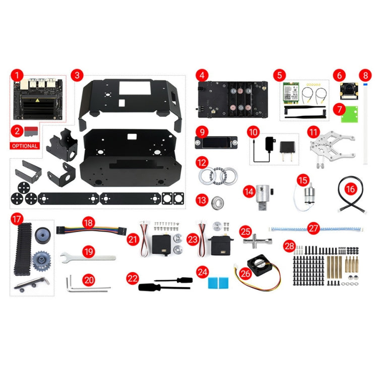 Waveshare JETANK AI Tracked Mobile Robot Kit, Based on Jetson Nano, EU Plug - Robotics Accessories by WAVESHARE | Online Shopping South Africa | PMC Jewellery