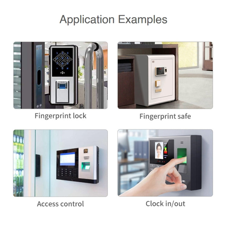 Waveshare UART Rectangle-shaped All-in-One Capacitive Fingerprint Sensor (E), Cortex Processor - free shipping - PMC TechLife - Order now!