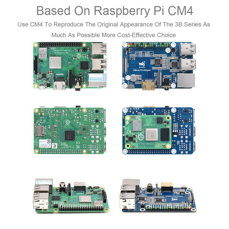 Raspberry Pi CM4 To 3B Adapter for Raspberry Pi 3 Model B/B+ - Modules Expansions Accessories by WAVESHARE | Online Shopping South Africa | PMC TechLife | Buy Now Pay Later Mobicred