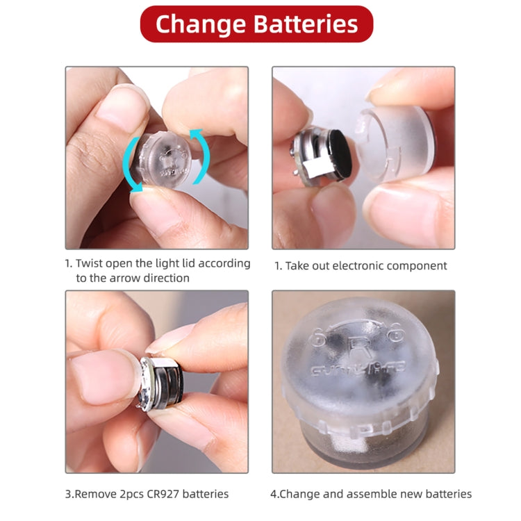 Sunnylife 2-Green + 2-Red Night Strobe LED Light Indicator Light for DJI Mavic 2 / Mini / Mavic Air 2 / FPV - Others by Sunnylife | Online Shopping South Africa | PMC TechLife | Buy Now Pay Later Mobicred